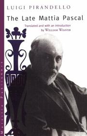 Cover of: The Late Mattia Pascal (Eridanos Library)