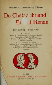Cover of: De Châteaubriand à Ernest Renan by Hippolyte Buffenoir