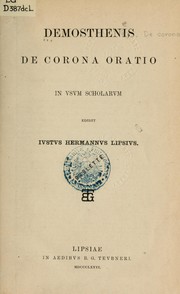 Cover of: De corona oratio by Demosthenes