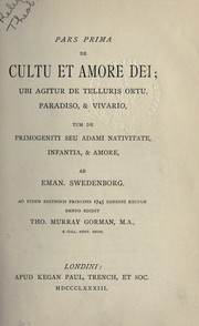 De cultu et amore Dei by Emanuel Swedenborg