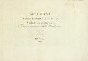 Cover of: Degli edificj antichi e moderni di Roma: vedute in contorno