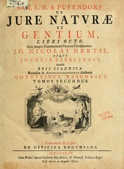 Cover of: De jure naturae et gentium: libri octo
