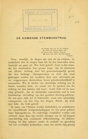 Cover of: De komende stembusstrijd by Marie Willem Frederik Treub