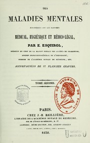 Cover of: De la manie by Etienne Esquirol
