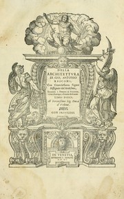 Cover of: Della architettvra