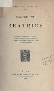 Cover of: Della questione di Beatrice by Vincenzo Zappia