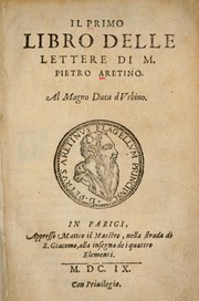 Cover of: Del primo [-sesto] libro de le lettere di M. Pietro Aretino