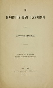 Cover of: De magistratibus Flaviorum