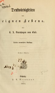 Cover of: Denkwürdigkeiten des eignen Lebens