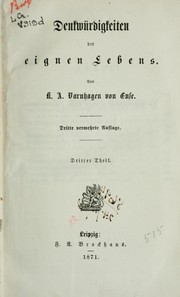 Cover of: Denkwürdigkeiten des eignen Lebens