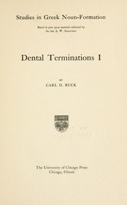 Cover of: Dental terminations by Carl Darling Buck