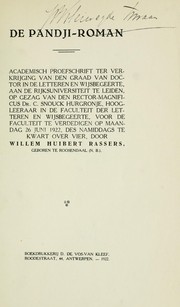 Cover of: De Pandji-roman by Willem Huibert Rassers
