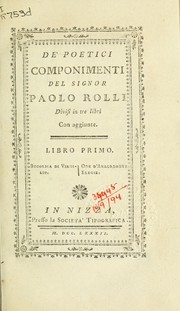 Cover of: De' poetici Componimenti
