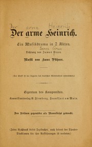 Cover of: Der arme Heinrich: ein Musikdrama in 2 Akten