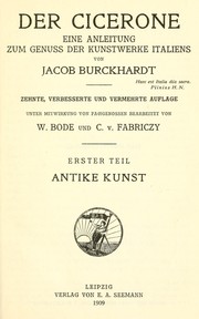 Cover of: Der Cicerone by Jacob Burckhardt