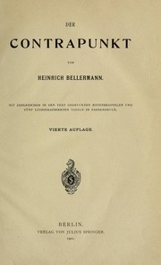 Cover of: Der Contrapunkt .