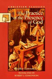 Cover of: The practice of the presence of God by Brother Lawrence of the Resurrection