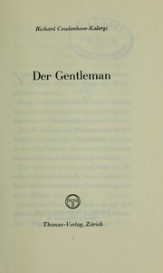 Cover of: Der Gentleman