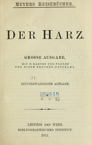 Cover of: Der Harz: Grosse Ausgabe