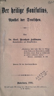 Cover of: Der heilige Bonifatius: apostle der Deutschen