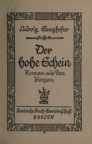 Cover of: Der hohe Schein: Roman aus der Bergen