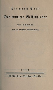 Cover of: Der muntere Seifensieder by Hermann Bahr