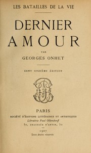 Cover of: Dernier amour