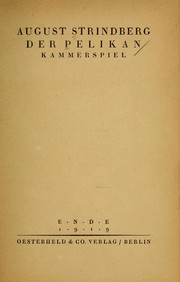 Cover of: Der Pelikan: Kammerspiel