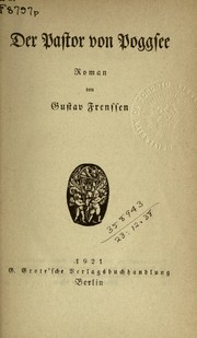 Cover of: Der Pastor von Poggsee by Frenssen, Gustav