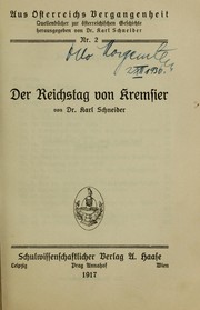 Cover of: Der Reichstag von Kremsier