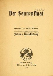 Cover of: Der Sonnenstaat: Drama in fünf Akten