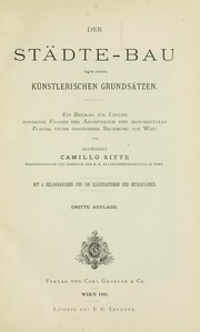 Der Städte-Bau nach seinen künstlerischen Grundsätzen by Camillo Sitte