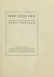 Cover of: Der Tote Tag: Drama in fünf Akten