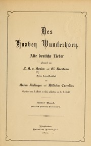 Cover of: Des Knaben Wunderhorn by Ludwig Achim von Arnim, Ludwig Achim von Arnim