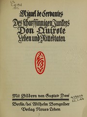 Cover of: Des scharfsinnigen Junkers Don Quixote by Miguel de Cervantes Saavedra