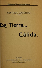 Cover of: De tierra cálida