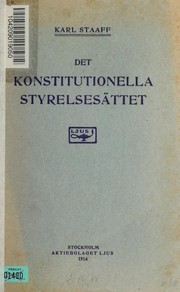 Cover of: Det konstitutionella styrelsesättet