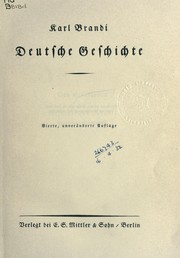 Cover of: Deutsche Geschichte by Karl Brandi