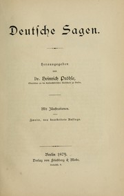 Cover of: Deutsche Sagen: Hrsg. von Heinrich Pröhle