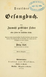 Cover of: Deutsches Gesangbuch by Philip Schaff