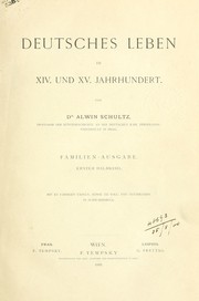 Cover of: Deutsches Leben im XIV und XV Jahrhundert