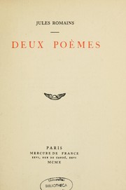 Cover of: Deux poèmes