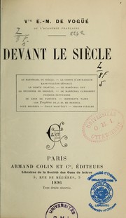 Cover of: Devant le siècle