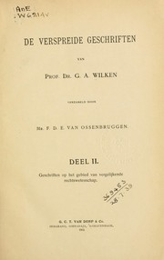 Cover of: De Verspreide Geschriften by George Alexander Wilken