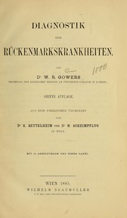 Cover of: Diagnostik der Rückenmarkskrankheiten