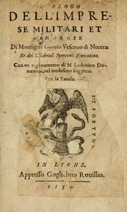 Cover of: Dialogo dell'imprese militari et amorose di Monsignor Giouio, vescouo di Nocera by Paolo Giovio
