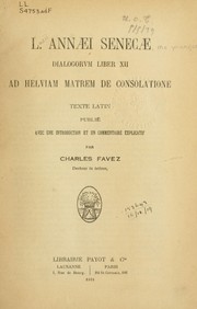 Cover of: Dialogorum libri X, XI, XII by Seneca the Younger