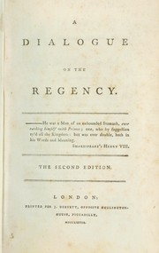 A dialogue on the regency