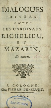 Cover of: Dialogues divers entre les cardinaux Richelieu et Mazarin et autres by François de Salignac de La Mothe-Fénelon