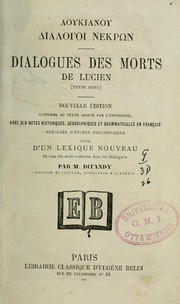 Cover of: -- Dialogues des morts (texte grec)